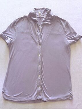 Soma Cool Nights Buttonfront Pajama Top Light Purple